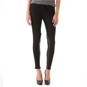 Rag & Bone Jeans Midnight Blue Jodhpur Skinny Jeans with Lambskin detail on legs